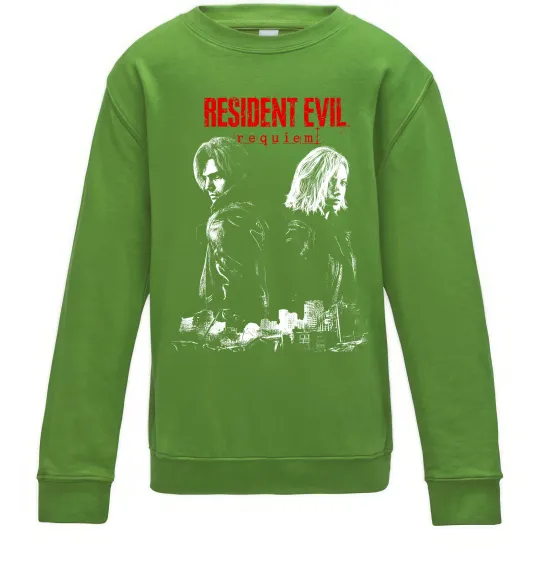 Дитячий світшот Resident Evil Leon and Grace Лаймовий фото