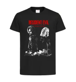 Детская футболка Resident Evil Leon and Grace Черный фото