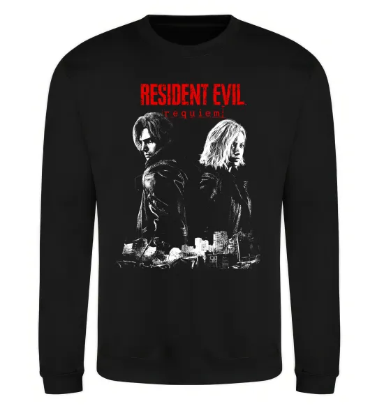 Свитшот Resident Evil Leon and Grace Черный фото