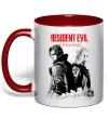 Чашка с цветной ручкой Resident Evil Leon and Grace Красный фото