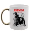 Чашка с цветной ручкой Resident Evil Leon and Grace Золото фото