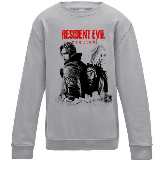 Дитячий світшот Resident Evil Leon and Grace Сірий меланж фото