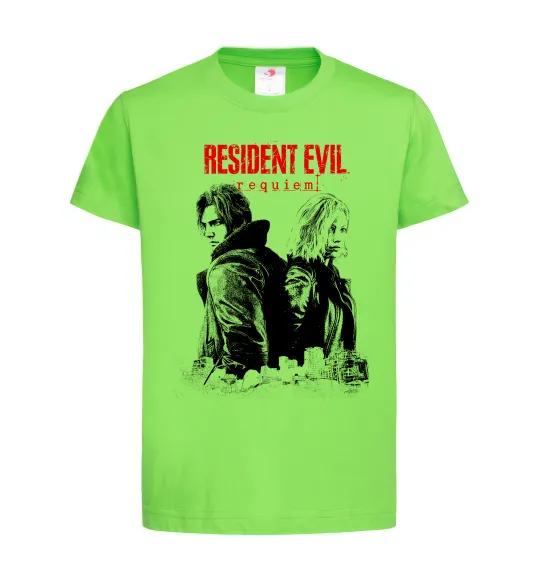 Детская футболка Resident Evil Leon and Grace Лаймовый фото