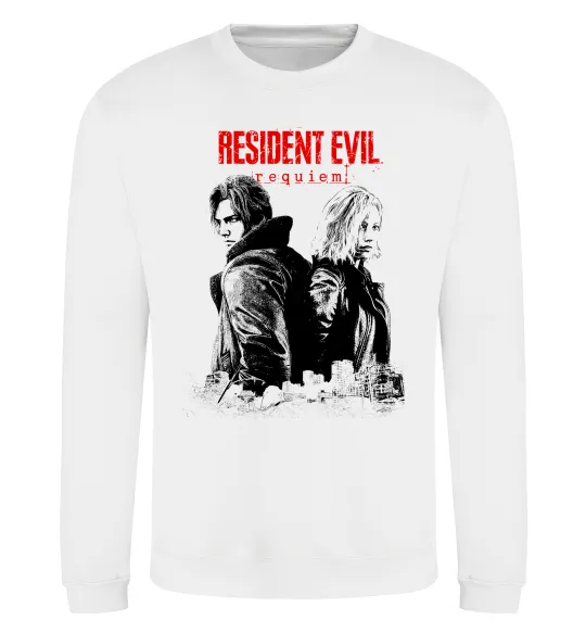 Свитшот Resident Evil Leon and Grace Белый фото