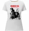 Жіноча преміум футболка Resident Evil Leon and Grace Білий фото