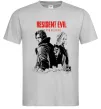 Чоловіча футболка Resident Evil Leon and Grace Сірий фото