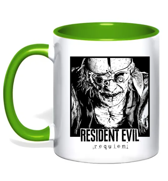 Чашка з кольоровою ручкою Resident Evil Лаймовий фото