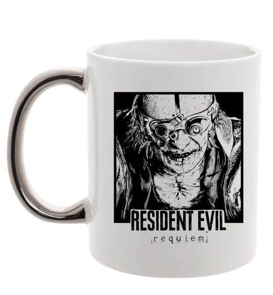 Чашка з кольоровою ручкою Resident Evil Срібло фото