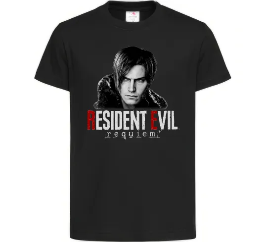 Детская футболка Requiem Leon Kennedy Черный фото