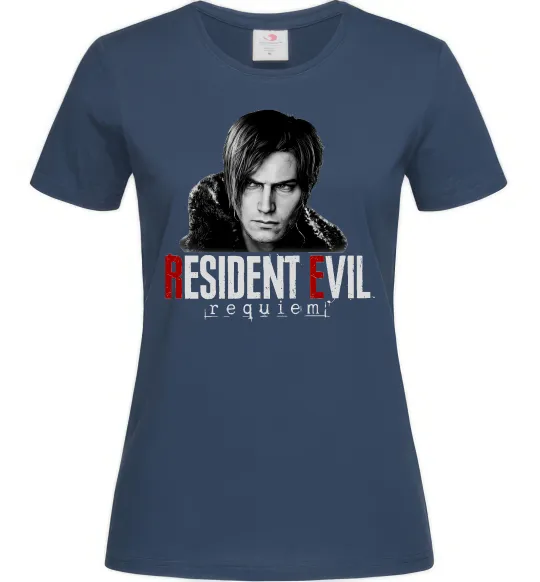 Женская футболка Requiem Leon Kennedy Темно-синий фото