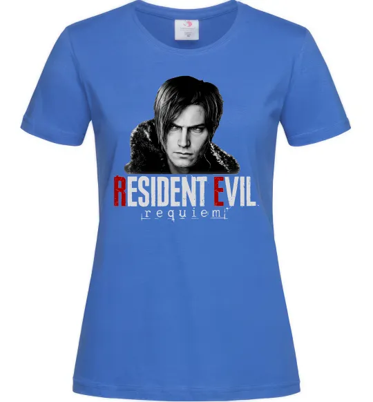 Женская футболка Requiem Leon Kennedy Ярко-синий фото