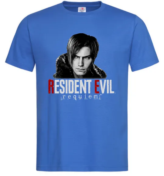 Чоловіча футболка Requiem Leon Kennedy Яскраво-синій фото