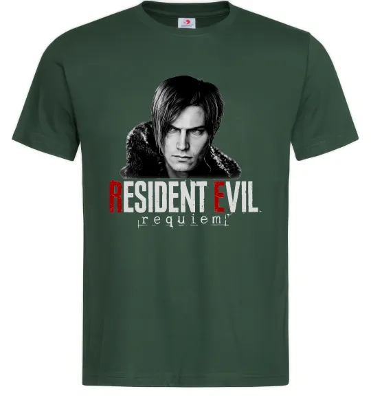 Чоловіча футболка Requiem Leon Kennedy Темно-зелений фото