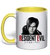 Чашка с цветной ручкой Requiem Leon Kennedy Лимонный фото