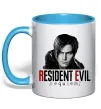 Чашка с цветной ручкой Requiem Leon Kennedy Голубой фото