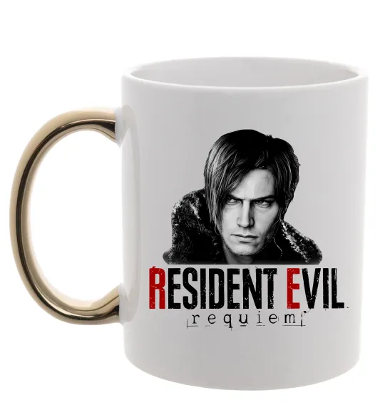 Чашка с цветной ручкой Requiem Leon Kennedy Золото фото