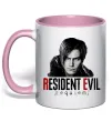 Чашка с цветной ручкой Requiem Leon Kennedy Нежно розовый фото