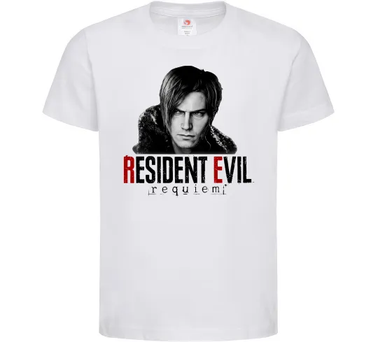 Детская футболка Requiem Leon Kennedy Белый фото