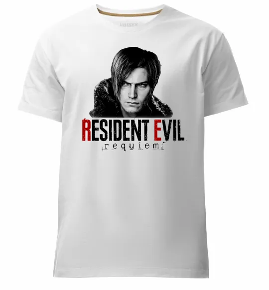 Чоловіча преміум футболка Requiem Leon Kennedy Білий фото
