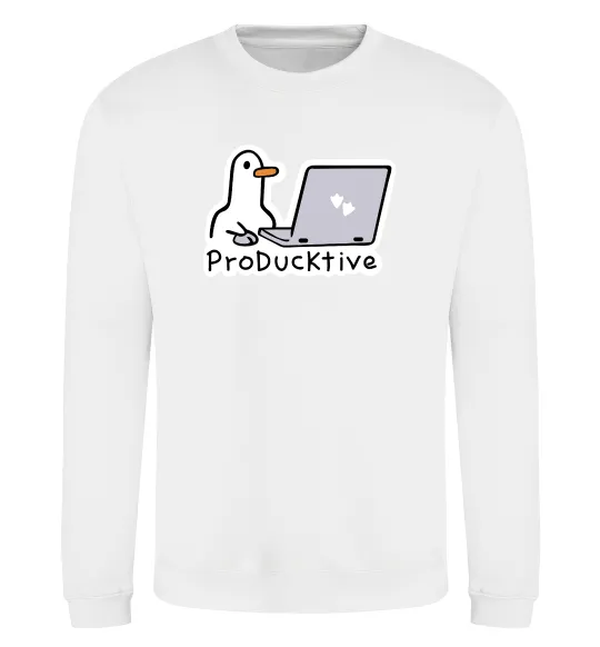 Світшот proDucktive Білий фото