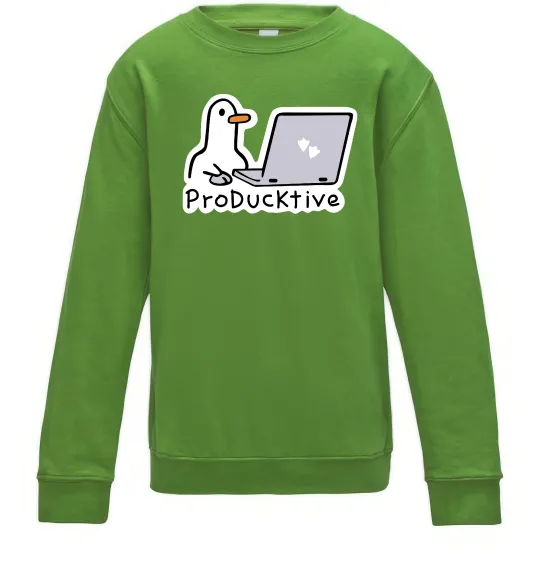 Дитячий світшот proDucktive Лаймовий фото