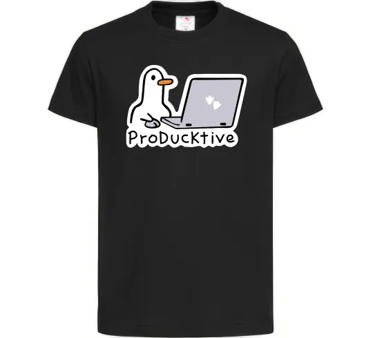 Дитяча футболка proDucktive Чорний фото