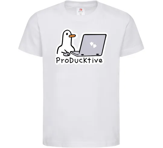 Дитяча футболка proDucktive Білий фото