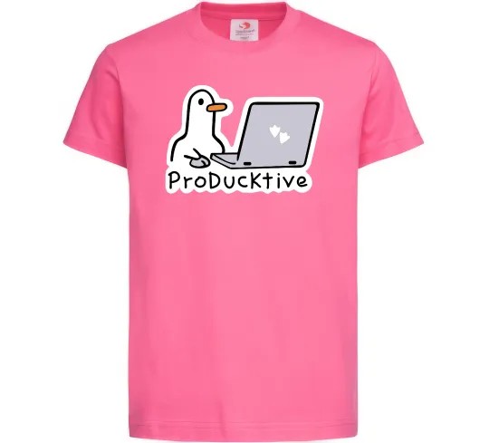 Дитяча футболка proDucktive Яскраво-рожевий фото