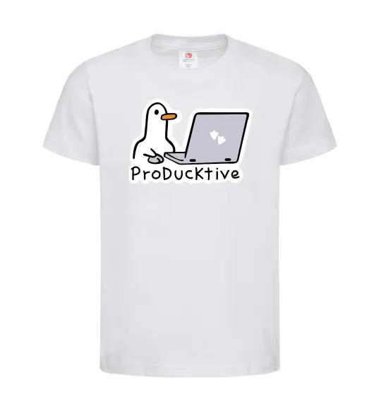Дитяча футболка proDucktive Білий фото