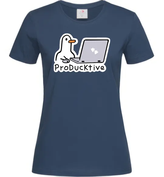 Жіноча футболка proDucktive Темно-синій фото