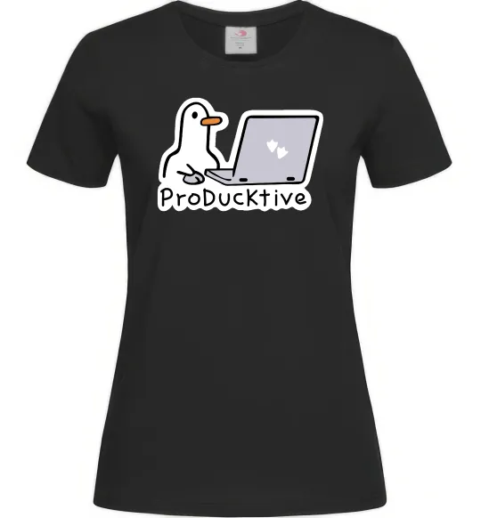 Жіноча футболка proDucktive Чорний фото