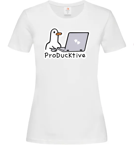 Жіноча футболка proDucktive Білий фото