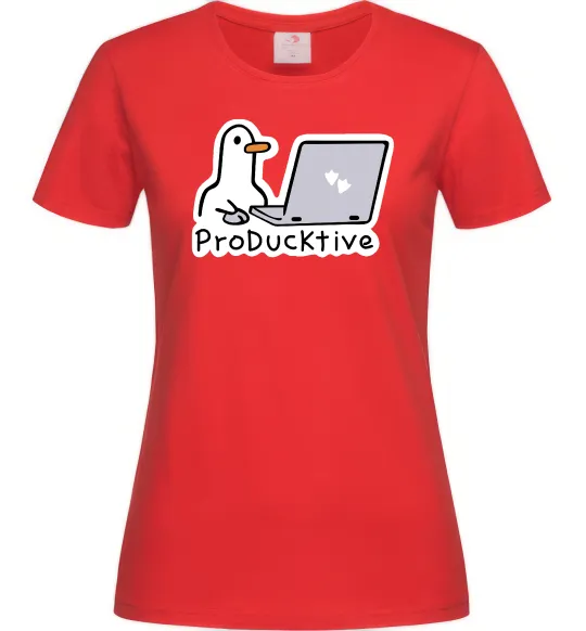 Жіноча футболка proDucktive Червоний фото