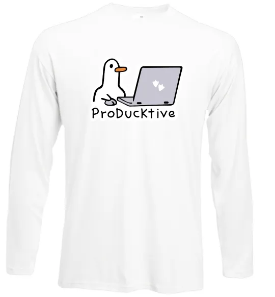 Лонгслів proDucktive Білий фото