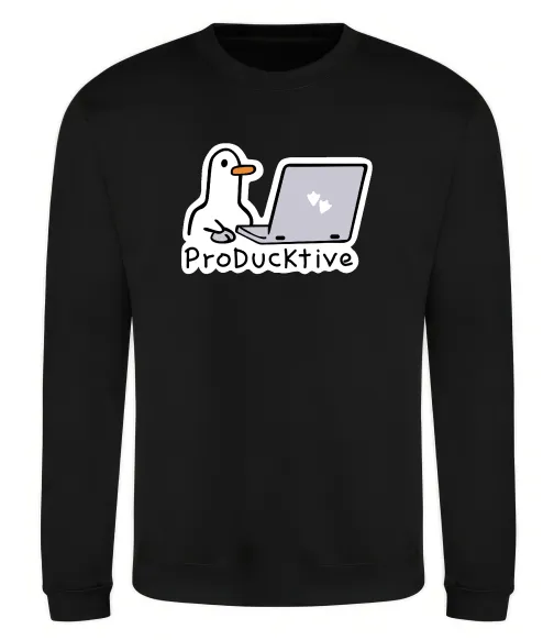 Світшот proDucktive Чорний фото