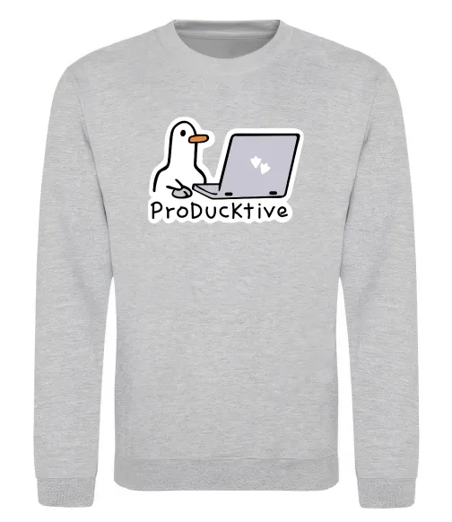 Світшот proDucktive Сірий меланж фото