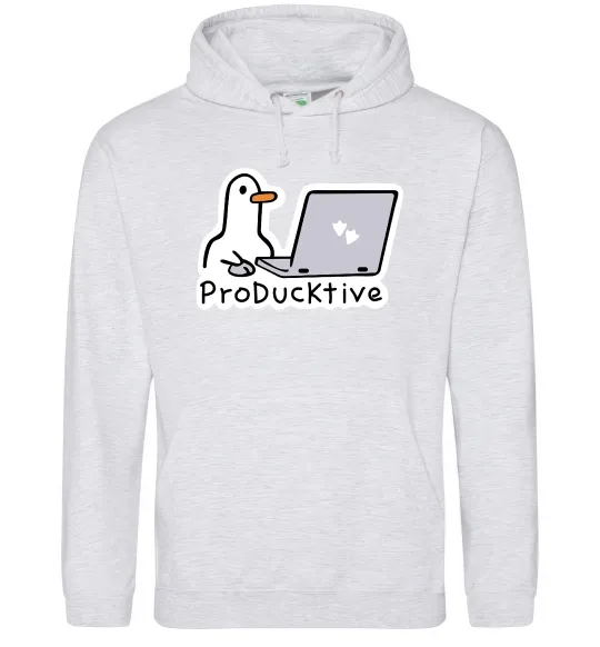 Чоловіча толстовка (худі) proDucktive Сірий меланж фото