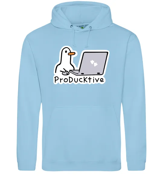 Чоловіча толстовка (худі) proDucktive Блакитний фото
