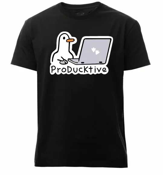 Чоловіча преміум футболка proDucktive Чорний фото