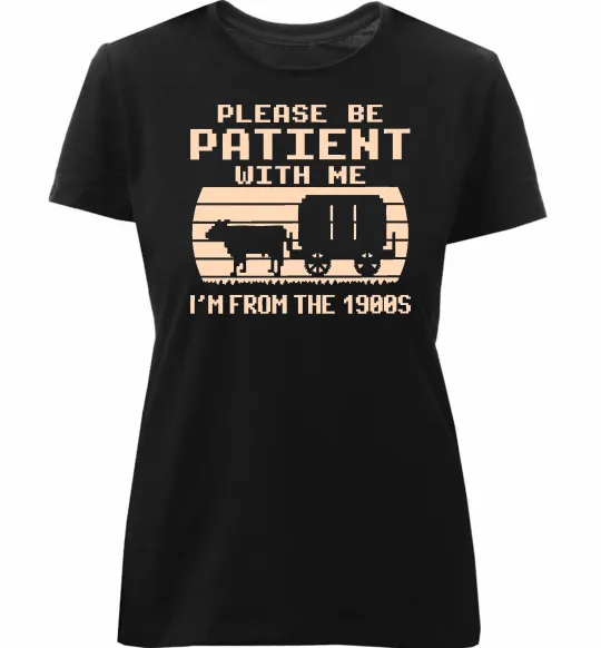 Жіноча преміум футболка I`m from 1900s Чорний фото