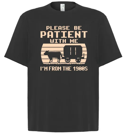 Футболка Оверсайз I`m from 1900s Чорний фото