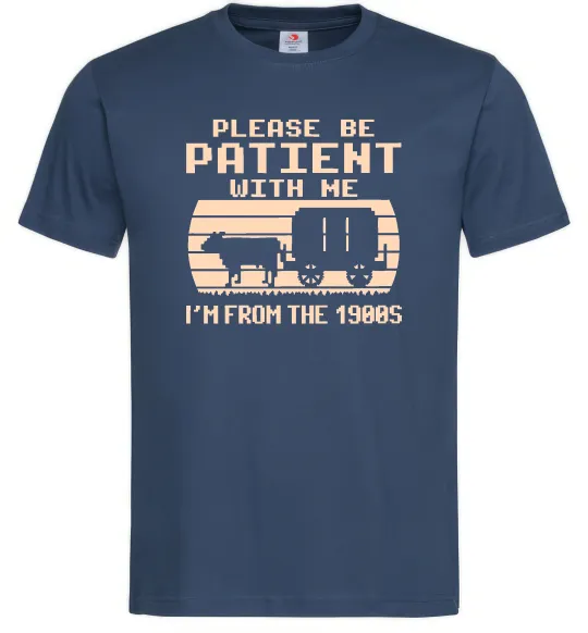 Мужская футболка I`m from 1900s Темно-синий фото