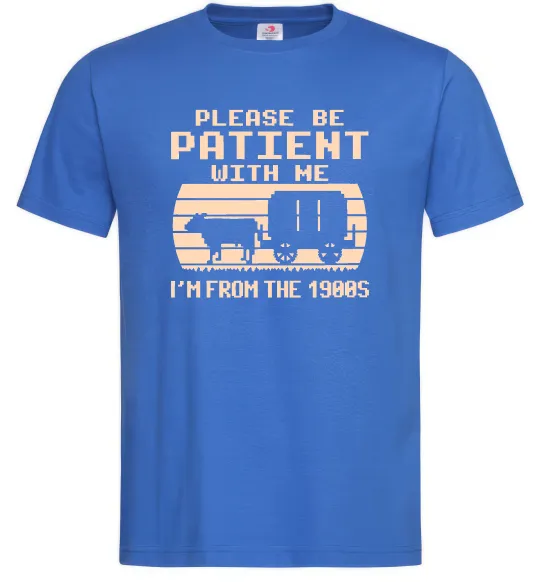 Мужская футболка I`m from 1900s Ярко-синий фото