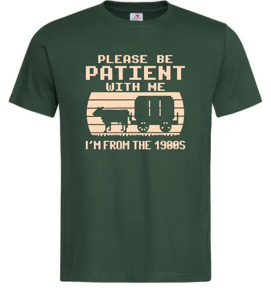 Мужская футболка I`m from 1900s Темно-зеленый фото