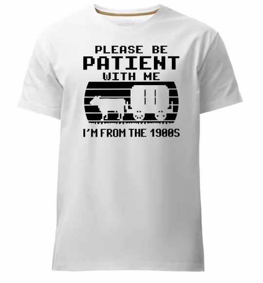 Чоловіча преміум футболка I`m from 1900s Білий фото