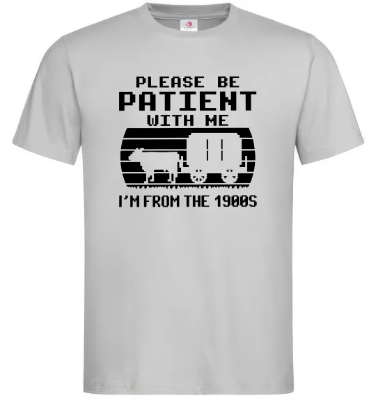 Мужская футболка I`m from 1900s Серый фото