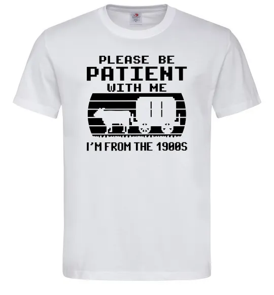 Мужская футболка I`m from 1900s Белый фото