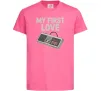 Дитяча футболка Gamepad first love Яскраво-рожевий фото
