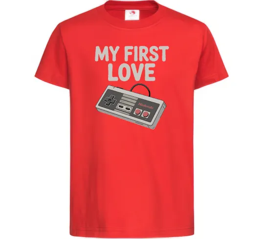 Дитяча футболка Gamepad first love Червоний фото