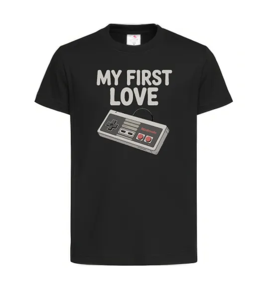 Дитяча футболка Gamepad first love Чорний фото